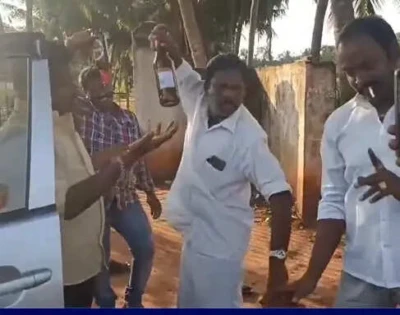 "கையில் மதுவுடன் ஆட்டம்- 10 ஆண்டுகளுக்கு முன் எடுக்கப்பட்ட வீடியோ"- விஜய் சரவணன் விளக்கம்