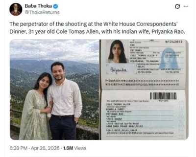 White House Correspondents' Dinner Shooting: AI Images Pushed To Claim Accused Married To An Indian