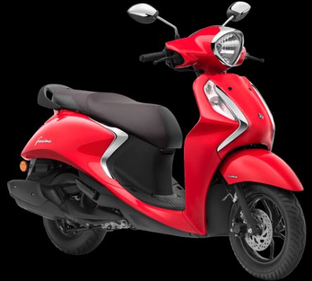 fascino red colour scooty
