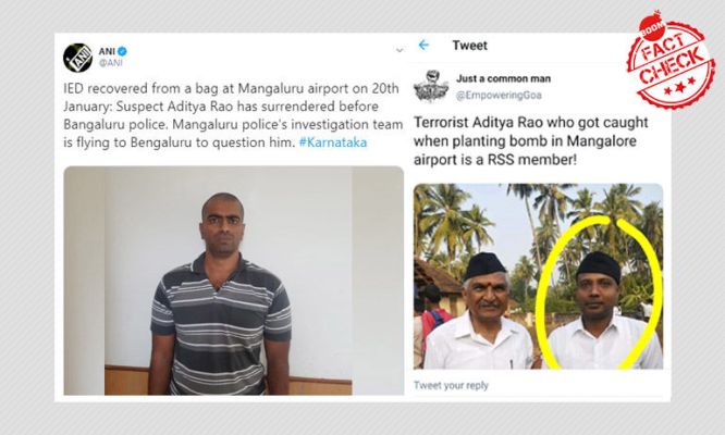 Bjp Member S Photo Viral As Mangaluru Airport Bomb Suspect Boom Factcheck Dailyhunt