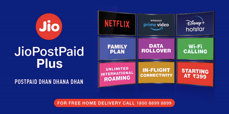 Reliance Launches Jiopostpaid Plus With Free Netflix Hotstar Amazon Prime Subscriptions Yourstory Dailyhunt