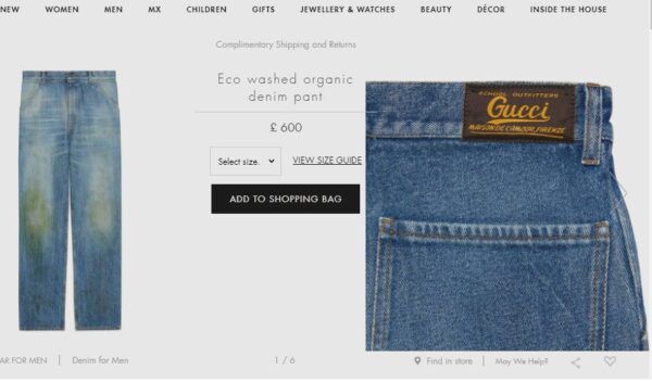 gucci brand jeans price