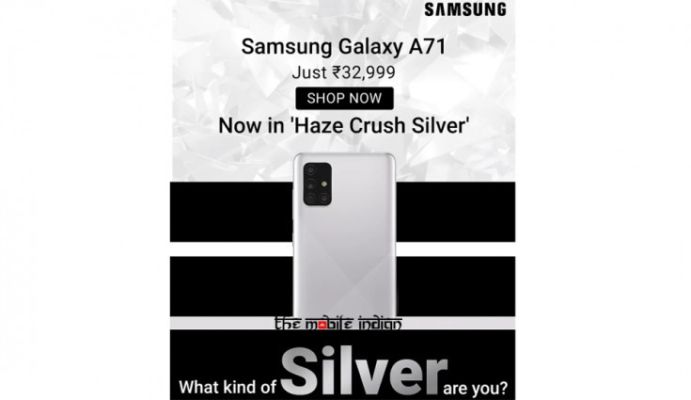 Galaxy a71 best sale crush silver