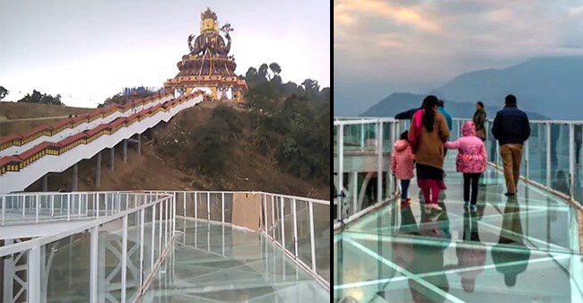 India S First Glass Skywalk Came Up At Chenrezig Buddhist Pilgrim Site In Sikkim S Pelling Laughingcolours English Dailyhunt