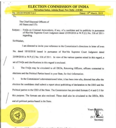 Row over ECI Document Carrying BJP Seal in Kerala, ECI Claims a "Clerical Error"