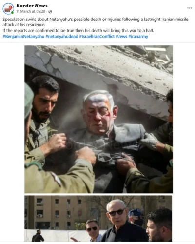 Israel-US Conflict With Iran: Viral Image Showing Benjamin Netanyahu Being Pulled Out From Rubble Is AI-Generated