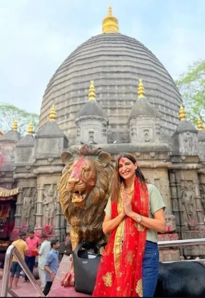 Aahana Kumra visits Kamakhya Temple after overcoming travel hurdles