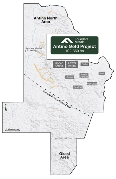 Founders Metals Upgrades Lower Antino to Advanced Target; Hits 65.9 m of 1.16 g/t Gold