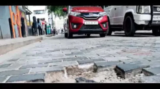 Bengaluru: Rs 17 crore Church Street road develops giant pothole