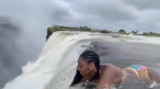 Viral Video: Woman Leaning Over 360 Feet Waterfall Will Send Shiver Down Your Spine