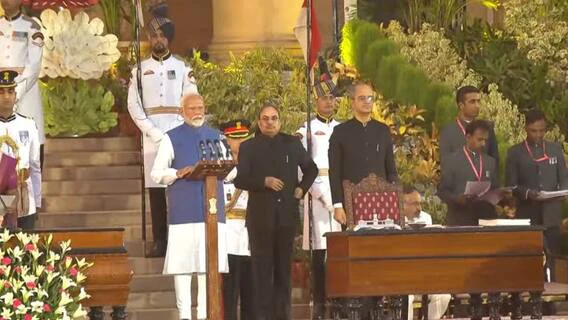 மோதி3-வது முறைபிரதமராகப் பதவியேற்றவிழா….