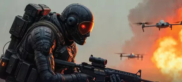 Drones and robots are fighting in the war, capturing enemy outposts without human help.