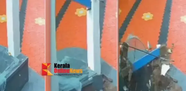 കനത്ത മഴയില്‍ ചെങ്ങന്നൂരില്‍ വീട്ടുമുറ്റത്തെ കിണര്‍ ഇടിഞ്ഞ് താഴ്ന്നു