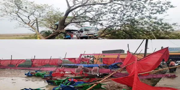 କାଳବୈଶାଖୀ ଝଡ଼ତୋଫାନରେ ଉପୁଜିଲା ଗଛ ବିଦ୍ୟୁତ୍ ଖୁଂଟ, ଉଡ଼ିଗଲା ଅପେରା ଟେଣ୍ଡ ଓ ଛପର ଘର, ୪ ପଂଚାୟତର ୨୪ ଗାଁରେ ବିଜୁଳି ଠଫ