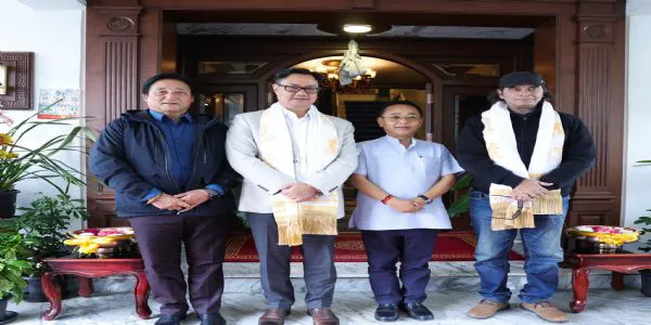 केन्द्रिय मन्त्री रिजिजुले मुख्यमन्त्रीसँग गरे शिष्टाचार भेट