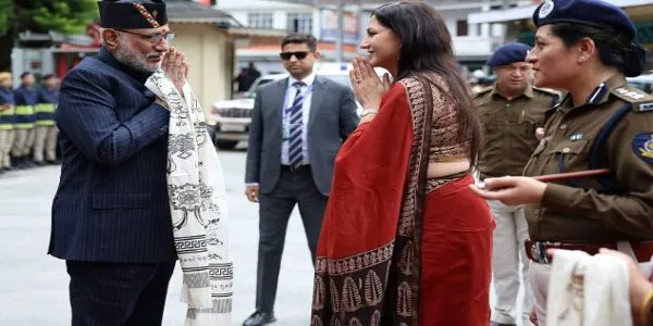 نائب صدر جمہوریہ سی پی رادھا کرشنن کا سکم پہنچنے پر استقبال