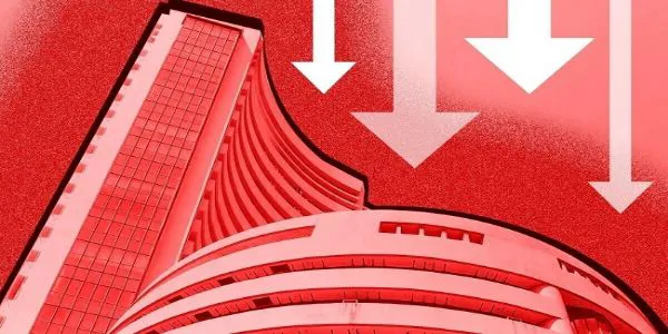 سرخ نشان پر کھلا شیئر بازار، سینسیکس میں 464 پوائنٹس کی گراوٹ