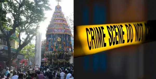 மண்ணடி கோவில் திருவிழாவில் துயரம்.! -  தேர்சக்கரத்தில் சிக்கி 24 வயது இளைஞர் பலி...!