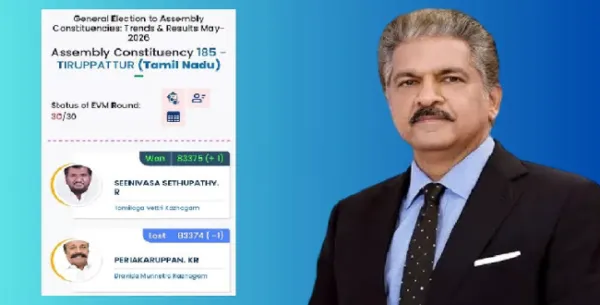 ஒரே ஒரு ஓட்டு வித்தியாசம்! திருப்பத்தூரில் ஒரே வாக்கினால் வரலாறு மாறியது!வியப்புடன் குறிப்பிட்ட ஆனந்த் மஹிந்திரா!