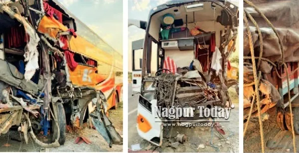 Driver killed, many hurt as bus rams truck in Nagpur