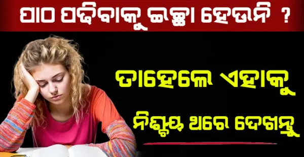 ଯଦି ପଢାରେ ମନ ଲାଗୁନଥାଏ. ତେବେ ଏହି କାହାଣୀକୁ ନିହାତି ଥରେ ଜାଣନ୍ତୁ, Study Motivational Speech