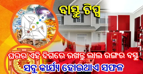 ଏହି ଦିଗରେ ଘରେ ରଖନ୍ତୁ ଲାଲ ରଙ୍ଗର ଜିନିଷ, ଯେ କୌଣସି କାମ କରିବେ ମିଳିବ ସଫଳତା