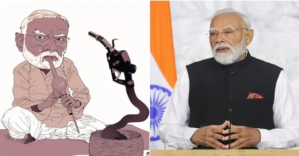 పాములు పట్టే వాడిలా మోడీ కార్టూన్