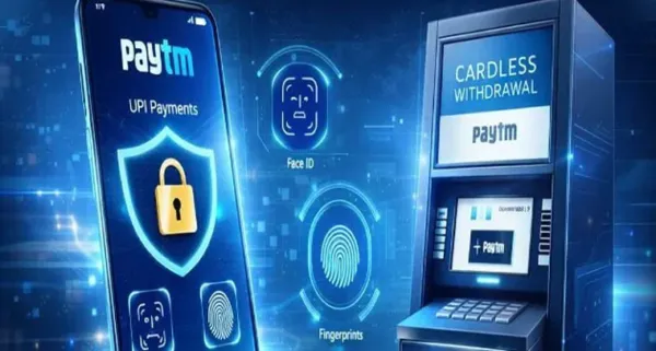 పేటీఎం కొత్త ఫీచర్లు: బయోమెట్రిక్ UPI, కార్డ్‌లెస్ ATM విత్‌డ్రా