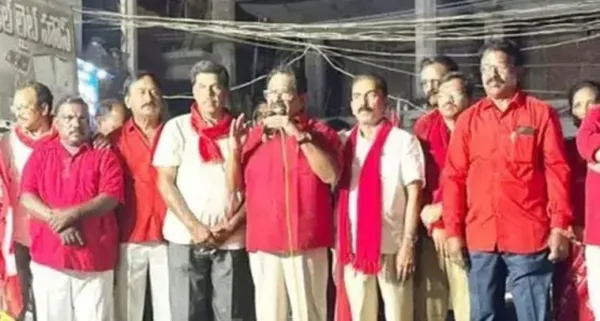 మిర్యాలగూడలో కార్మికుల మహా ప్రదర్శన