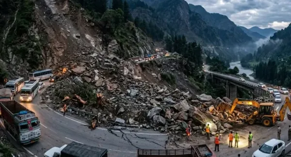 National Highway Closed: जम्मू-श्रीनगर महामार्गावर भूस्खलन; राष्ट्रीय महामार्ग 44 पूर्णपणे बंद