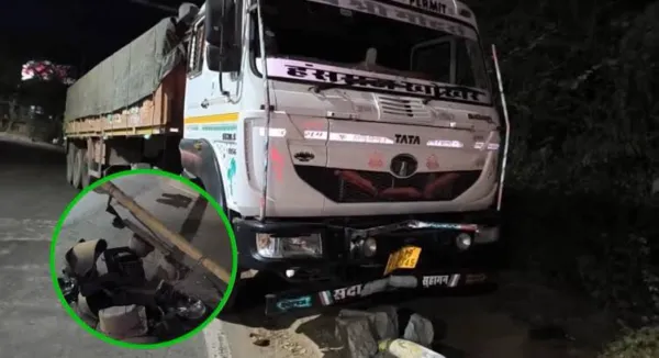 Truck driver booked after crashing into electricity pole at Chicalim