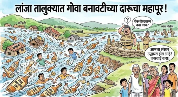 लांजा तालुक्यात गोवा बनावटीच्या दारूचा महापूर