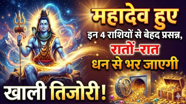 महादेव हुए इन 4 राशियों से बेहद प्रसन्न, रातों-रात धन से भर जाएगी खाली तिजोरी!