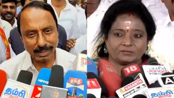 "தம்பி விஜய் இதை உணரணும்!".. விசில் சத்தம் வேற.. குண்டு சத்தம் வேற.. போட்டு தாக்கிய தமிழிசை.. பரபரக்கும் அரசியல் களம்..!!