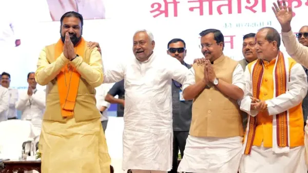 नितीशकुमार यांचा राजीनामा, सम्राट चौधरी बिहारचे नवे मुख्यमंत्री