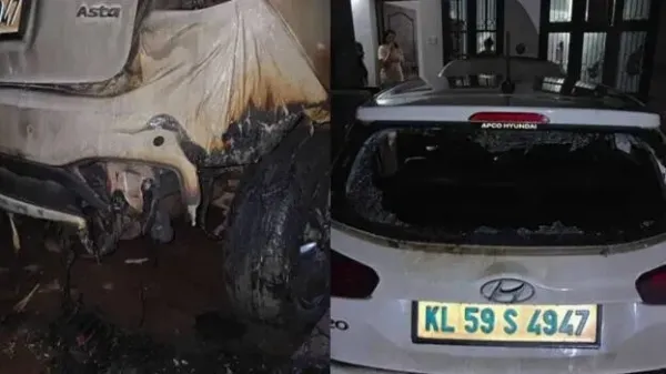 Attack on V Kunhikrishnan supporter's house; car set on fire, role of CPM workers suspected