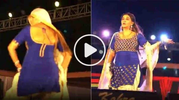 Viral Video: Sapna Choudhary Dances in Blue Suit on Haryanvi Song, Sets Stage on Fire. Watch