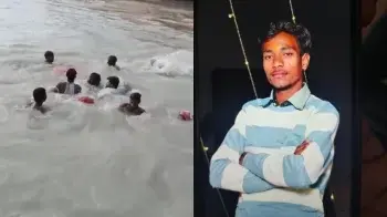 गणपति विसर्जन के दौरान नदी में डूबा युवक, घटना का लाइव वीडियो आया सामने