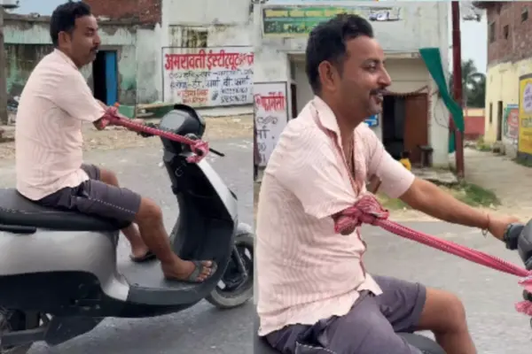 Viral Video: एक हाथ नहीं फिर भी सड़क पर फर्राटे से दौड़ाया स्कूटर, गमछे को हैंडल से जोड़ कर दिया कमाल!