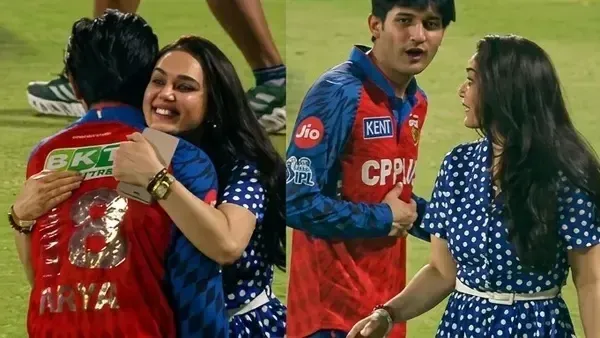 పంజాబ్ ప్లేయర్‌ను ప్రేమగా హగ్ చేసుకుని పంచ్ ఇచ్చిన ప్రీతి