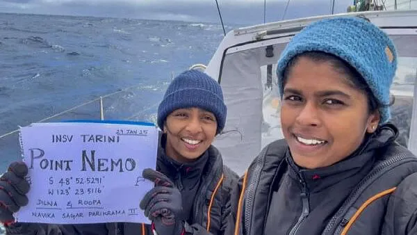 2 Indian Navy women officers cross Pacific's Point Nemo, Earth's remotest location, in sailboat
