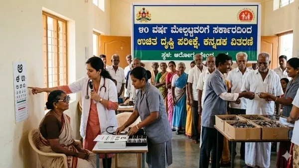 40 ವರ್ಷ ಮೇಲ್ಪಟ್ಟವರಿಗೆ ಸರ್ಕಾರದಿಂದ ಉಚಿತ ದೃಷ್ಟಿ ಪರೀಕ್ಷೆ, ಕನ್ನಡಕ ವಿತರಣೆ