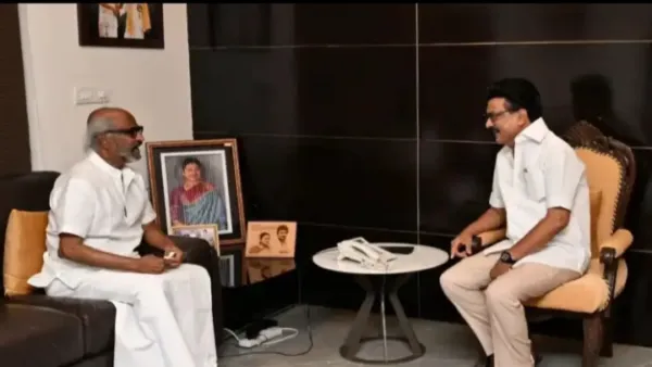 ​ಸೋತ ಬೆನ್ನಲ್ಲೇ ಸ್ಟಾಲಿನ್ ಮನೆಗೆ ರಜನಿಕಾಂತ್ ಭೇಟಿ: ವಿಜಯ್ ಅಬ್ಬರದ ನಡುವೆ 'ತಲೈವಾ' ನೀಡಿದ ಬೆಂಬಲವೇನು? ತಮಿಳು ರಾಜಕೀಯದಲ್ಲಿ ಸಂಚಲನ!