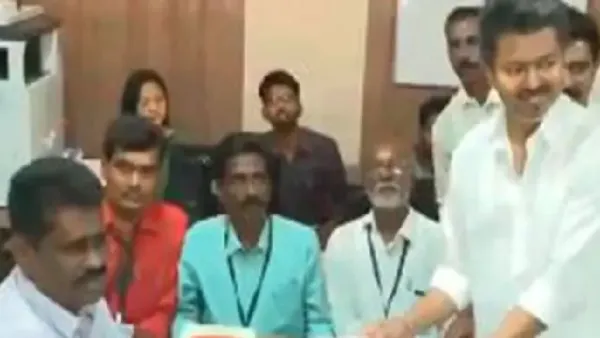 TVK Chief Vijay files nomination for Trichy East assembly seat