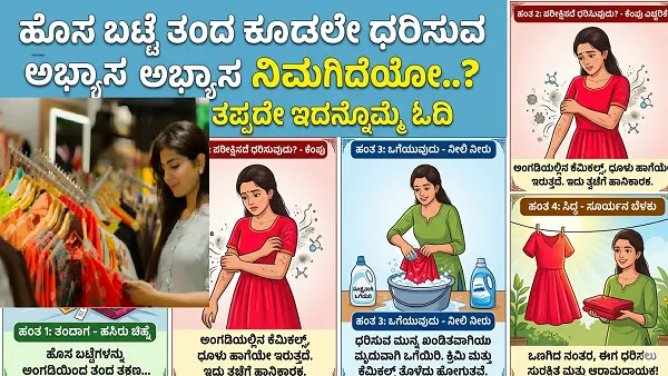 ALERT : ಹೊಸ ಬಟ್ಟೆ ತಂದ ಕೂಡಲೇ ತೊಳೆಯದೇ ಧರಿಸುವ ಅಭ್ಯಾಸ ನಿಮಗಿದೆಯೇ..? ತಪ್ಪದೇ ಇದನ್ನೊಮ್ಮೆ ಓದಿ