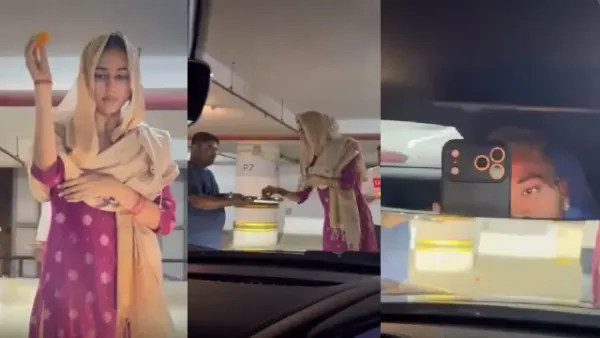 Watch: Hardik Pandya's girlfriend, Mahieka Sharma performing puja for new Ferrari 12Cilindri