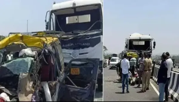 రైతా వంతెనపై వ్యాన్-సిమెంట్ మిక్సర్ ఢీ, 11 మంది మృతి