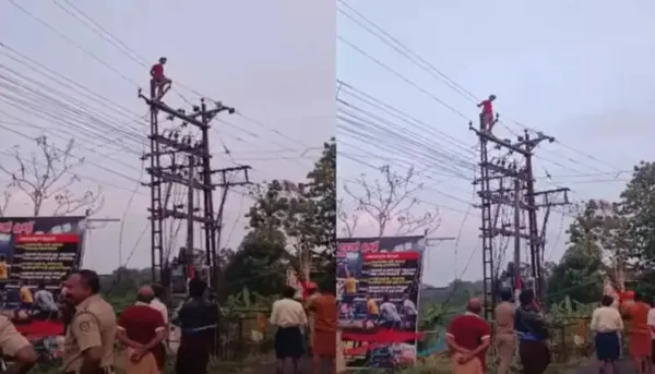 ട്രാന്‍സ്‌ഫോര്‍മറിന് മുകളില്‍ കയറി യുവാവിന്റെ ആത്മഹത്യാ ഭീഷണി; മൂന്നര മണിക്കൂര്‍ നീണ്ട ആശങ്ക ; അഗ്നിരക്ഷാസേന താഴെയിറക്കി