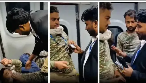 தேர்தல் பணிக்கு சென்ற ராணுவ வீரர்கள் ரயிலில் கழிப்பறை அருகே உறங்கிய அவலம்... பகீர் வீடியோ !