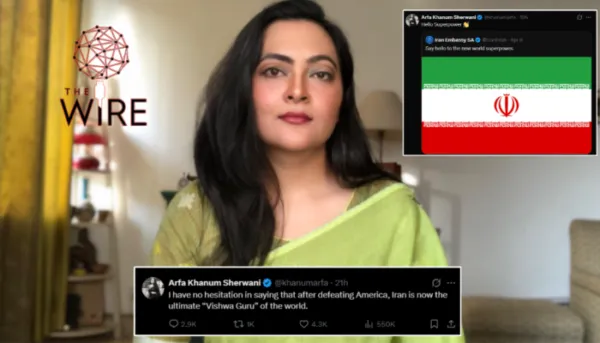 The case of missing loyalty: The Wire Editor Arfa Khanum Sherwani chooses Ummah over nation, mocks India while hailing the Islamic Republic of Iran as 'vishwaguru'